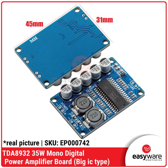 Gambar TDA8932 Mono Digital power amplifier board module 35w - Big IC dari EasyWare Electronics undefined Tokopedia