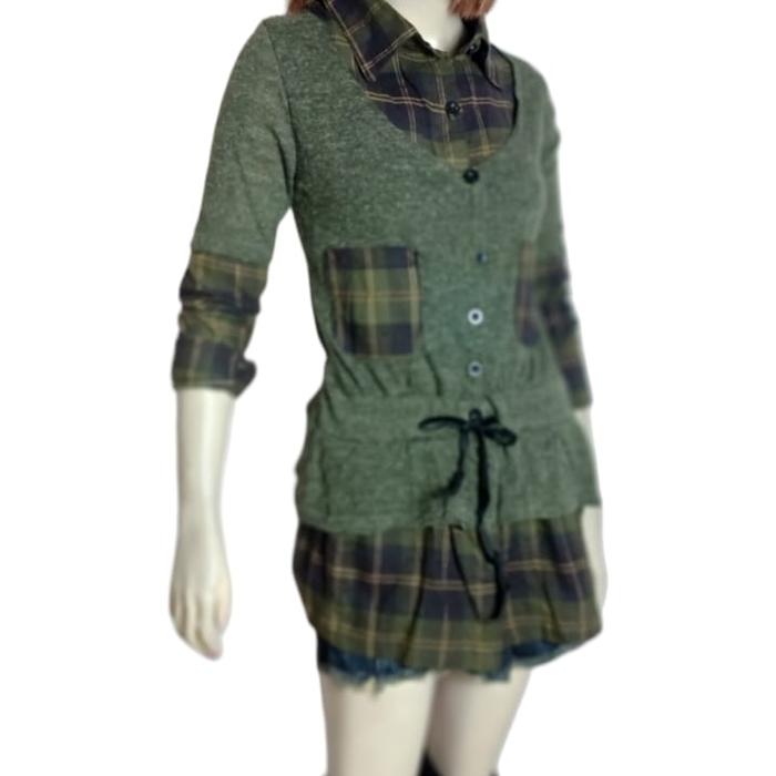 Gambar kemeja fashion wanita - Hijau army dari New Kaela, Sabana & Jo undefined Tokopedia