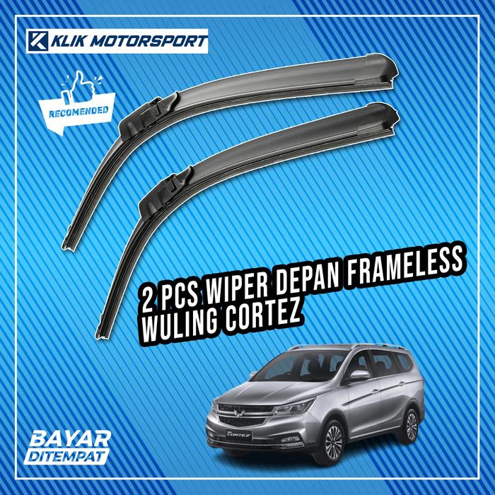 Gambar Wiper Wuling Cortez / Wiper Mobil Frameless - 1 Set Depan dari KLIK MOTORSPORT undefined Tokopedia