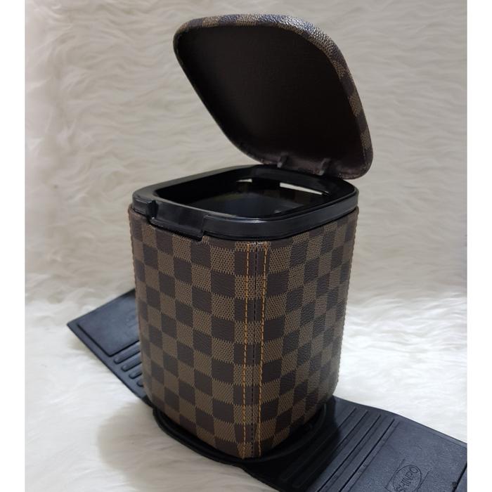 Gambar TECHNOZIO Tempat Sampah Mobil Motif Skak - skak coklat dari Technozio Store undefined Tokopedia