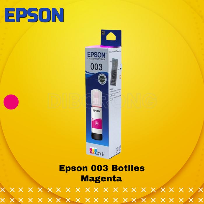 Gambar 1 set Tinta Printer Epson 003 CMYK Original L1110 L3110 L3210 - Magenta dari DIBORONG OFFICIAL STORE undefined Tokopedia