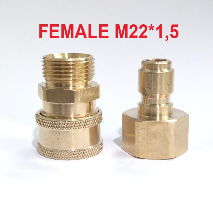 Gambar Coupler nepel angin adaptor M22 1/4 Male M14X1.5 quick release - M22x1.5 FEMALE dari Rumixx_NEW undefined Tokopedia
