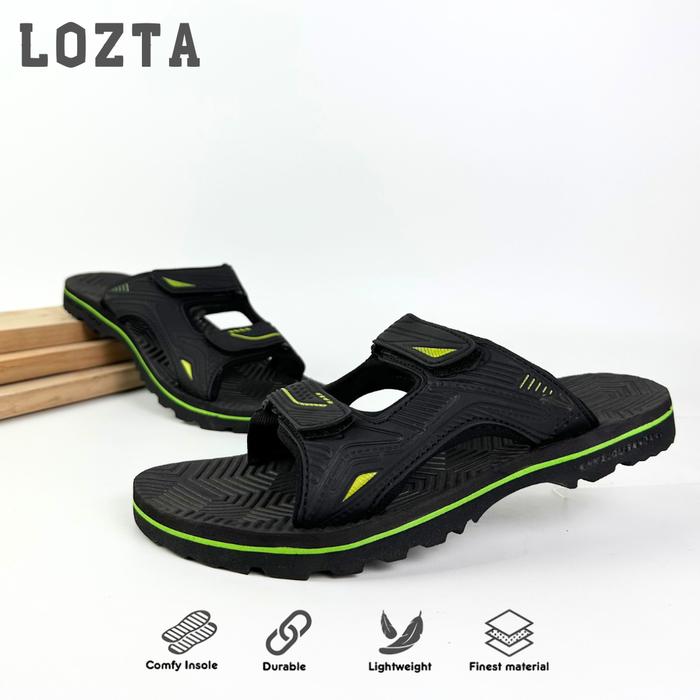 Gambar LOZTA Sandal Cowok Dewasa Slop Karet Empuk Trekking 01 Series Pria Kasual Sendal - STABILO, 43 dari lozta undefined Tokopedia