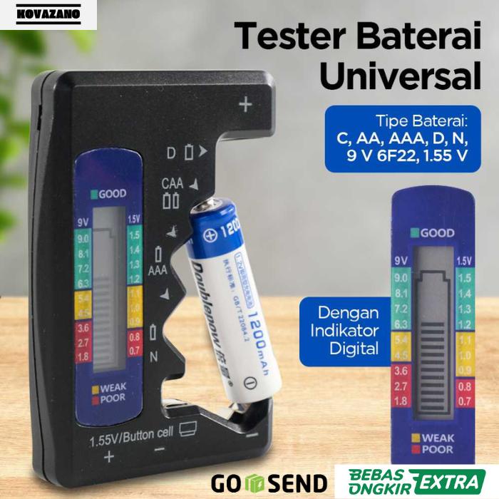 Gambar Baterai Tester Universal Battery Capacity Checker AA AAA D N 9V 6F22 dari Kovazano Store undefined Tokopedia