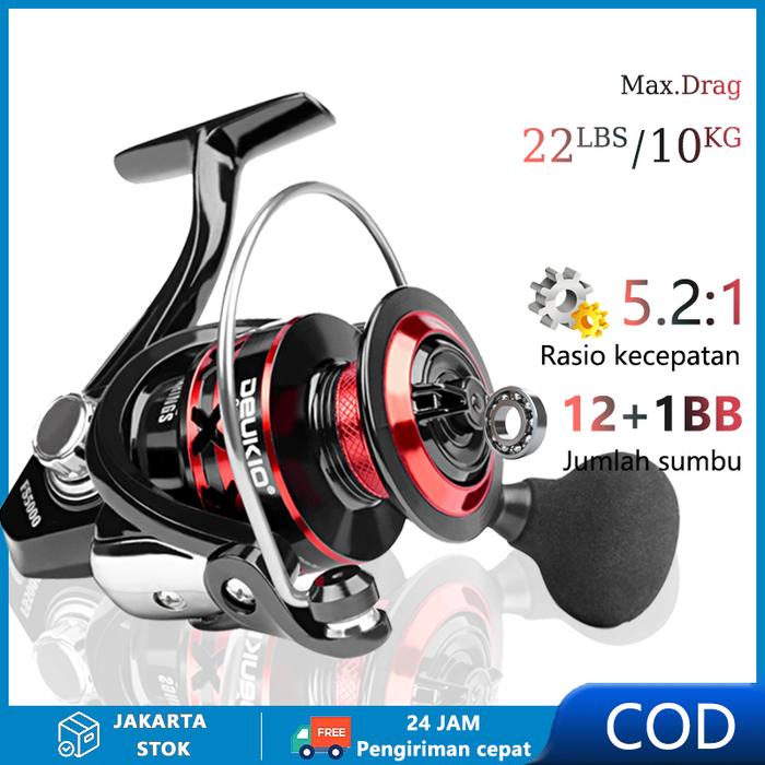 Gambar Reel Pancing Fishing Reel 5.2:1 Max Drag 30Kg Spinning Fishing  Reel - FS-2000 dari PURE FISHING undefined Tokopedia