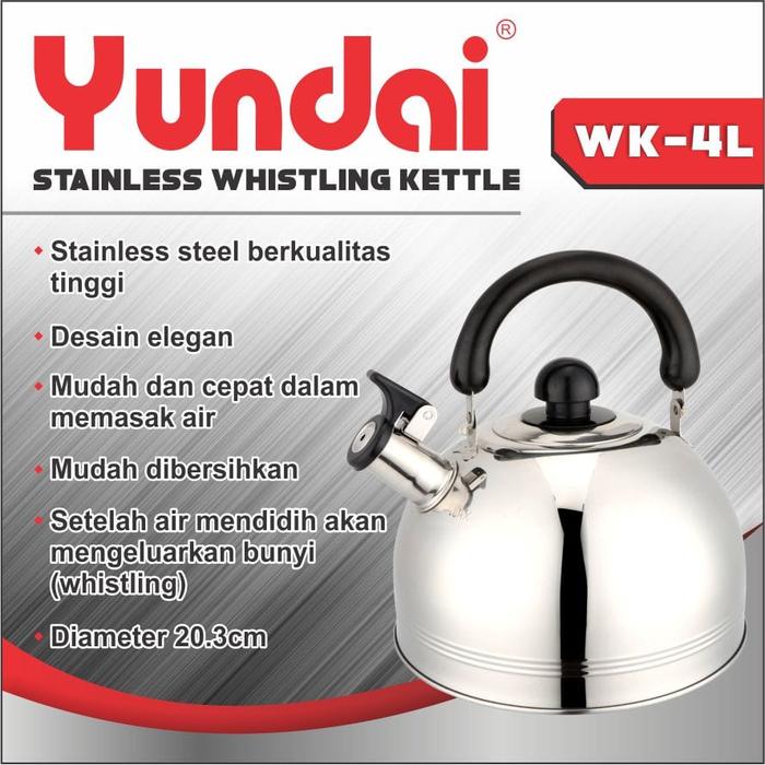 Gambar Yundai - Teko Siul Yundai Ceret Air / Pemanas Air/ Whistling kettle - WK-4L dari Bintang Baru Elektronik undefined Tokopedia