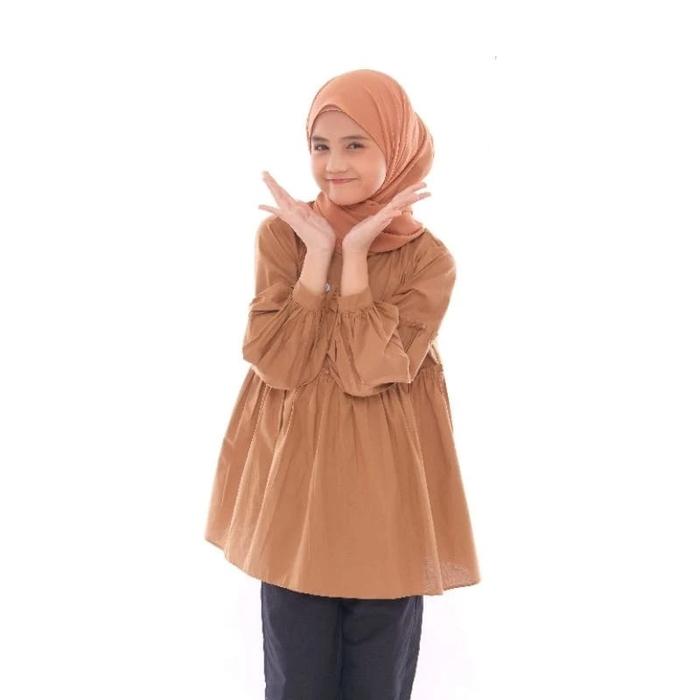 Gambar Blouse Anak Lucu Pakaian Anak Perempuan Muslim - Cokelat, M 5-6 thn dari Butik Diskon Bandung undefined Tokopedia