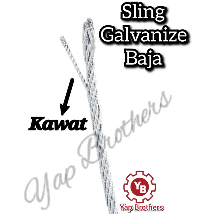 Gambar KAWAT SLING GALVANIZE M12 - GALVANIZE IWRC dari Yap Brothers undefined Tokopedia