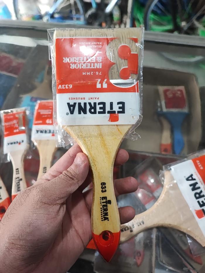 Gambar Kuas Eterna Lengkap 1 inch 2 inch 3 inch 4 inch Satuan - 3 inch dari Sinar Jaya Blitar undefined Tokopedia