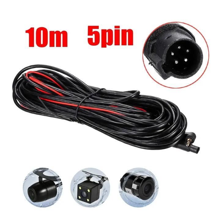 Gambar Kabel Dashcam 10meter 4pin / 5pin Kabel Kamera Belakang Mobil Dvr - 10M 5 PIN dari NavyAcc undefined Tokopedia