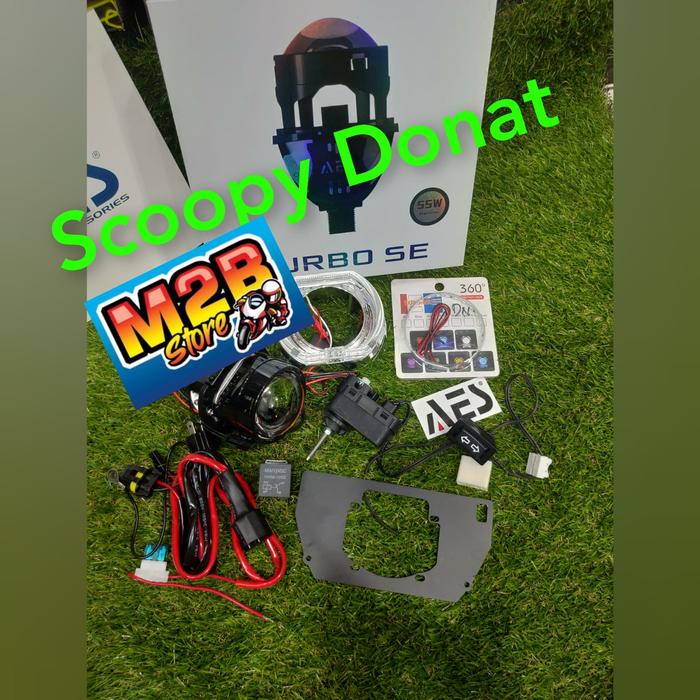 Gambar Komplit Biled Projie Turbo SE 2,5 inch Genio Beat Deluxe Scoopy  Donat - Scoopy Donat, LASER NON Level dari M2B store undefined Tokopedia