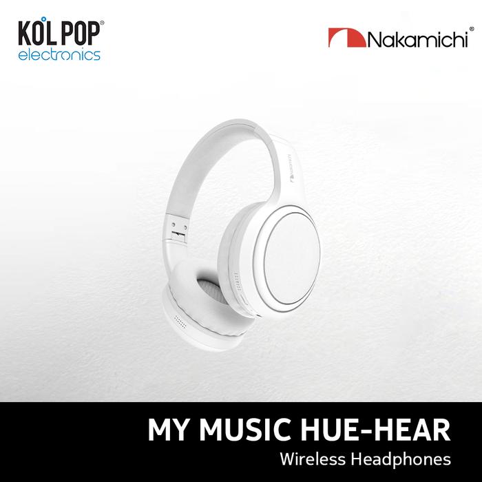 Gambar Nakamichi My Music Hue Hear Wireless Super Bass Bluetooth Headphones - Beige dari Koolpop Electronics undefined Tokopedia
