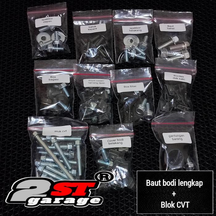 Gambar Baut Bodi Lengkap Fullset Beat 2008-2012 Karbu Full Set / Baut Honda Beat Karburator Full Body - Baut Body+Cvt dari 2store garage undefined Tokopedia