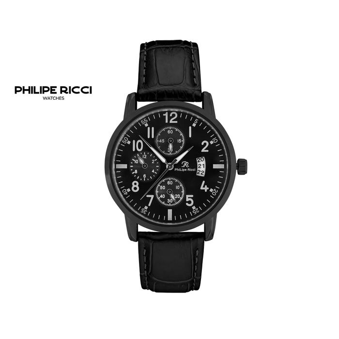 Gambar PhiLipe Ricci Jam Tangan Pria Kulit Terbaru Analog Quartz 4234 - Hitam dari PhiLipe Ricci undefined Tokopedia