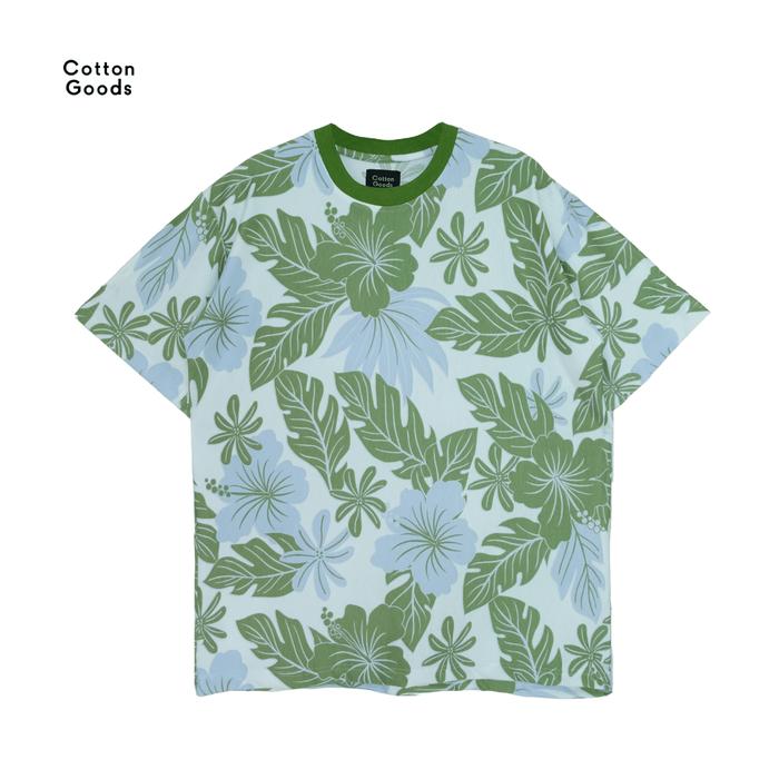 Gambar Cotton Goods Kaos Relax Fit Motif Bunga Tees Unisex - BW SAGE, M dari Cotton Goods undefined Tokopedia