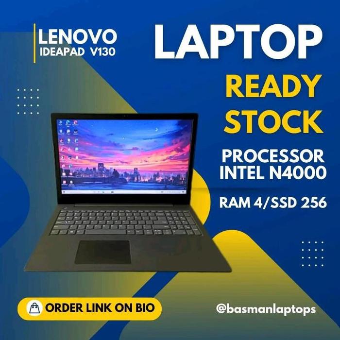 Jual LAPTOP LENOVO IDEAPAD V130 INTEL N4000 GENERASI PAKAI SSD