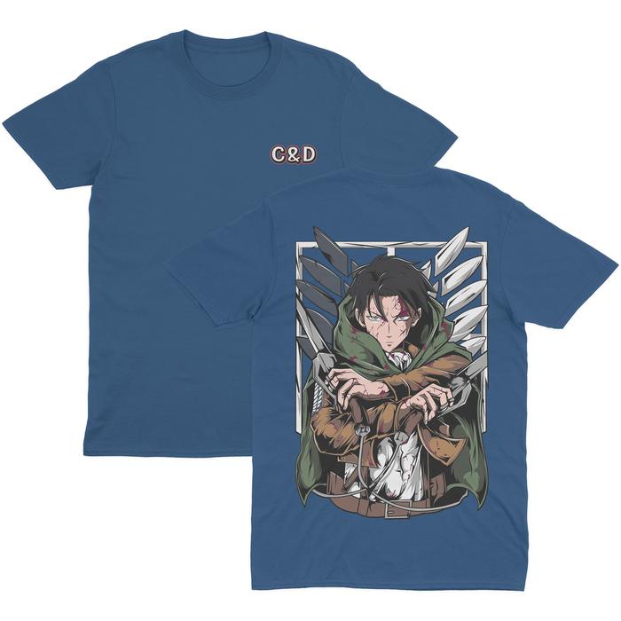 Gambar Kaos Anime Baju Attack On Titan 333 - Biru, L dari CNDClothing undefined Tokopedia