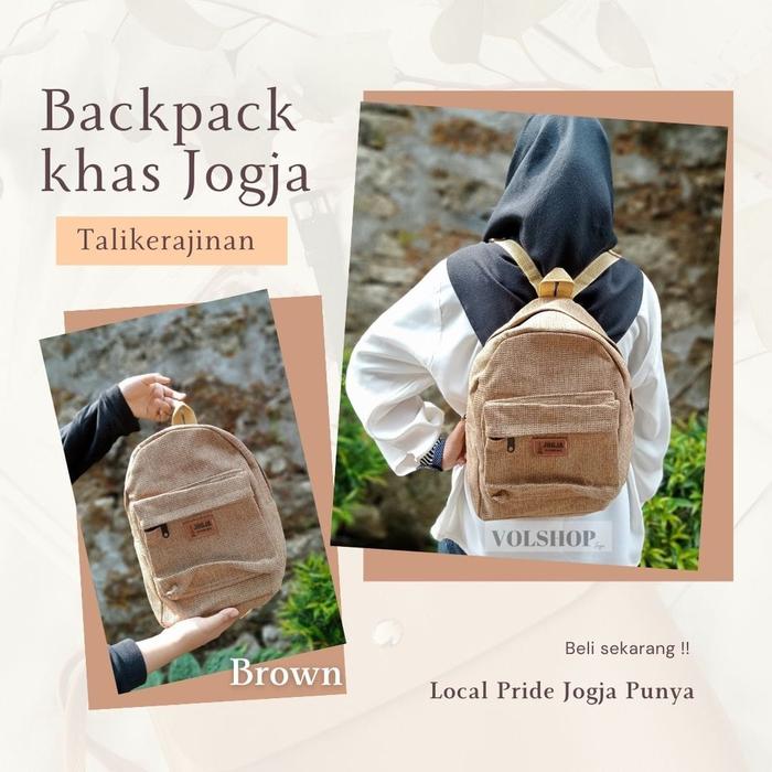 Gambar TAS RANSEL WANITA BACKPACK ANAK KULIAH JOGJA PRIDE RANSEL MALIOBORO - Cokelat dari VOLSHOP JOGJA undefined Tokopedia