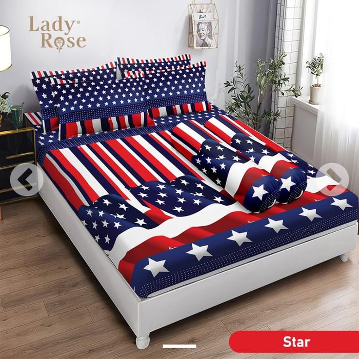 Gambar Lady Rose - Sprei Extra King B2 UK 200x200 Bantal 2 - Motif Abstrak 3 - USA dari Otamart undefined Tokopedia