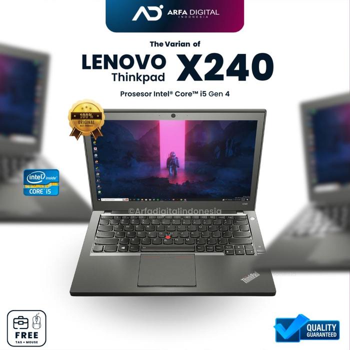 Jual Laptop Lenovo Thinkpad X240 Core i5 Gen RAM 8GB SSD 256GB
