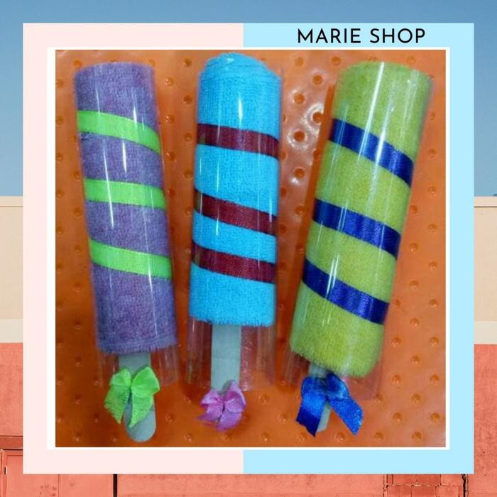 Gambar HANDUK MIKA - HANDUK SOUVENIR - SOUVENIR PERNIKAHAN KAWINAN - MURAH - HANDUK LOLIPOP dari MARIE OS undefined Tokopedia