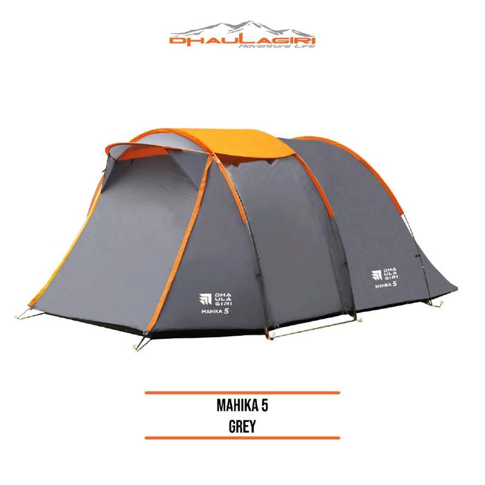 Gambar TENDA DHAULAGIRI TENDA MAHIKA 5 KAP 5P FAMILY CAMPING TENT VESTIBULE - Grey dari Arei Official Banten undefined Tokopedia