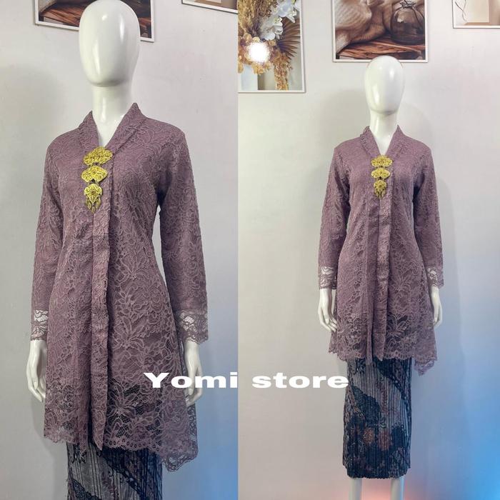 Gambar baju kebaya brokat lengan panjang model kartini kebayak wisuda terbaru - TARO, XXL dari YOMISTORE170 undefined Tokopedia