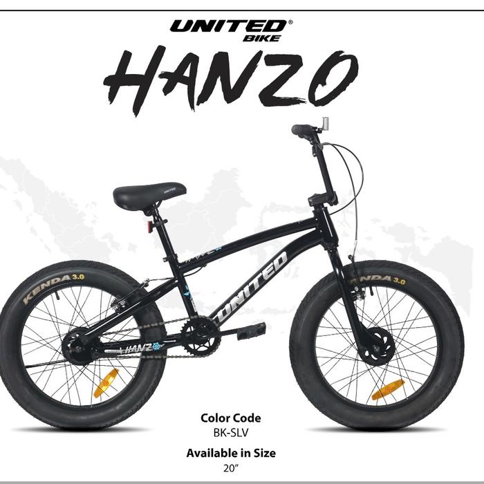 Jual Sepeda BMX 20 United Hanzo - Blue Black - Kota Administrasi