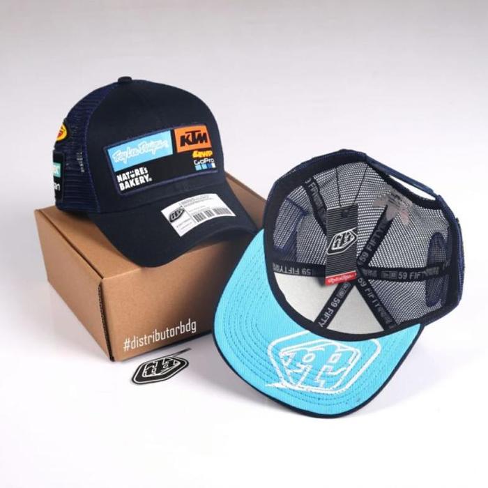 Gambar TOPI SNAPBACK CURVE HAT JARING TLD KTM TEAM / TRUCKER MOTOCROSS TRAIL - ktm navy cekung dari tunamlantop undefined Tokopedia