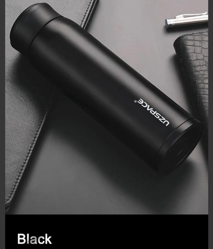 Gambar UZSPACE Botol Tumbler Thermos Air Panas Botol Minum Stainless Steel - Black, 4076 - 500ML dari Licheers Official Store undefined Tokopedia
