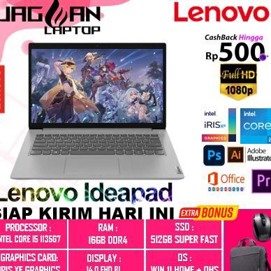 Jual Laptop Lenovo Ideapad Slim Core i5-1155G7 16GB 512SSD
