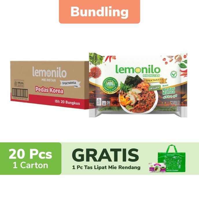Gambar New 20 Pcs Lemonilo Mie Instan Pedas Korea 6G Free Folding Bag dari darnip undefined Tokopedia