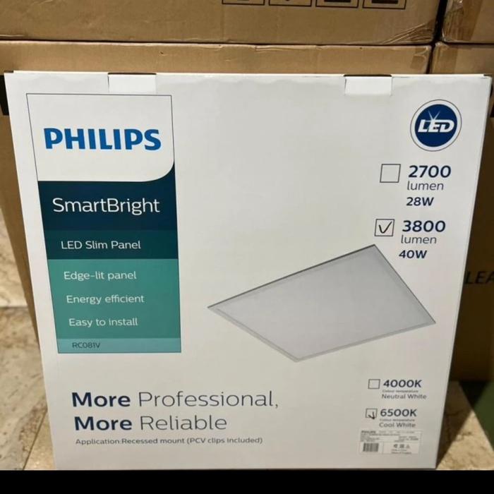 Gambar led panel philips 40w gypsum RC091V 60X60 led ceiling plafon 40w 40 w - 60x60 40 WATT, NW 4000K dari PROLED ELECTRIC undefined Tokopedia
