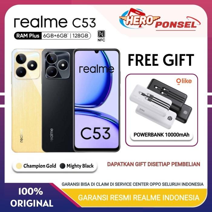 Gambar REALME C53 RAM 6/128 GB NFC | REALME C 53 6/128GB GARANSI RESMI REALME - C53 6/128 GOLD, NO BONUS dari HERO PONSEL. undefined Tokopedia