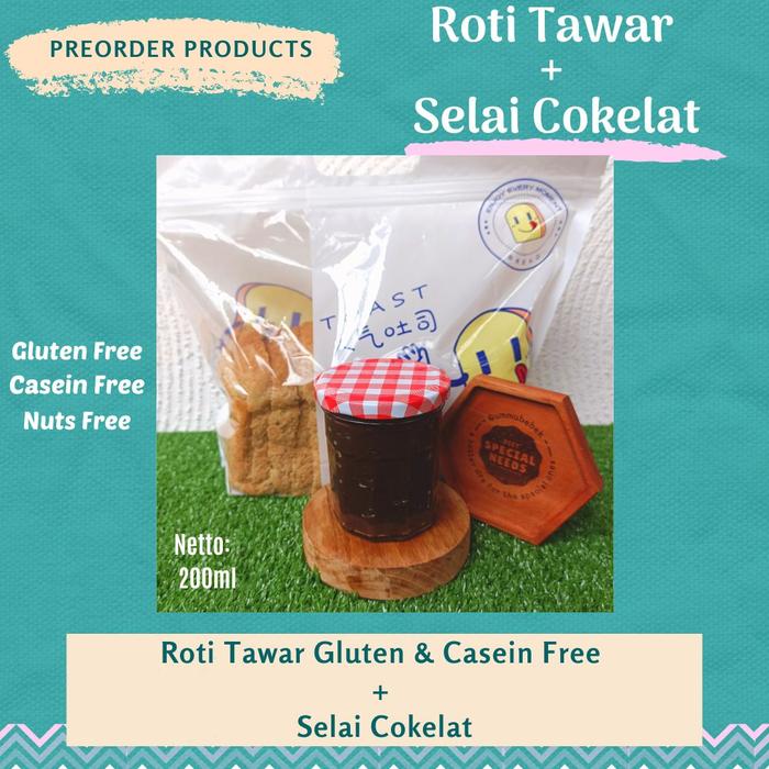Gambar (PreOrder) ROTI TAWAR Gluten Free, Sugar Free, Casein/Dairy Free - Roti + Coklat dari Diet Special Needs undefined Tokopedia