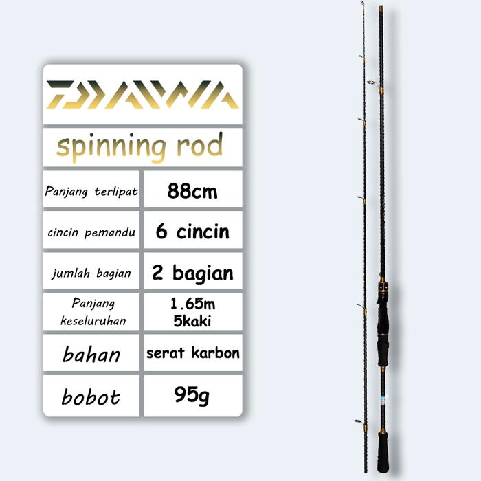 Gambar pancing Joran DAIWA Ul Power Fishing Rod Solid Carbon Rod Ultralight - Spinning1.65m dari PURE FISHING undefined Tokopedia