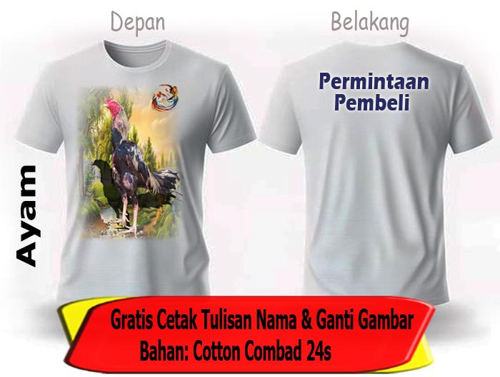 Gambar Kaos Gambar Ayam Adu | Baju Gambar Ayam Adu Petarung Ukuran Dewasa - Putih, XS dari Yafi & Khyla Onlineshop undefined Tokopedia