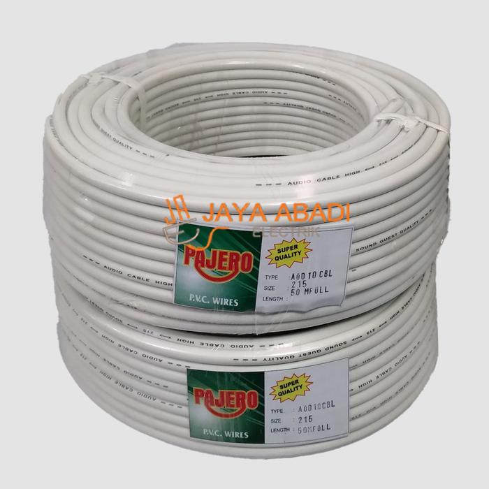 Gambar Kabel listrik serabut 2x1,5 per rol(1roll 50m full) hitam & putih - Putih Pajero dari Jaya Abadi Electrik undefined Tokopedia