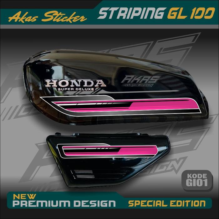 Gambar Striping GL 100 Variasi Stiker GL 100 UV TRANSPARAN kode GL100 01 - pink, HOLOGRAM dari Akas Sticker undefined Tokopedia