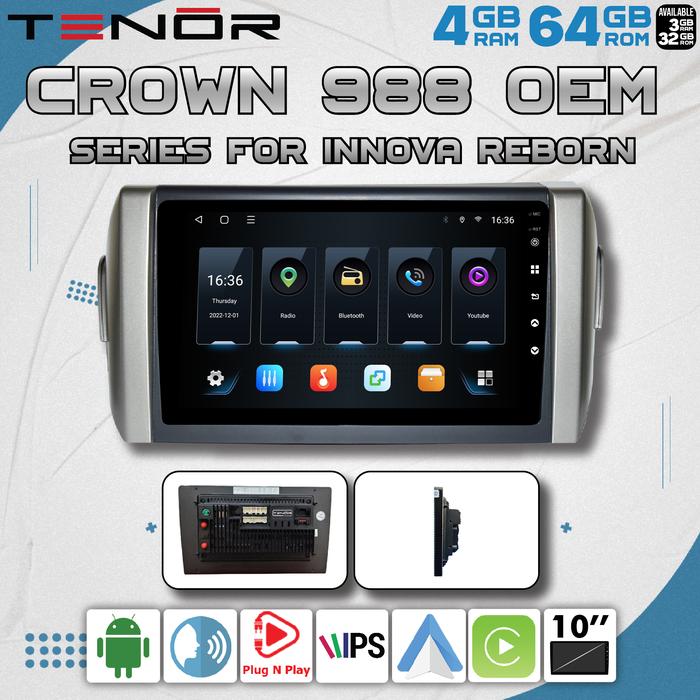 Gambar Head Unit Android Tenor Crown 988 OEM Series for Innova Reborn dari Tenor Official Store undefined Tokopedia