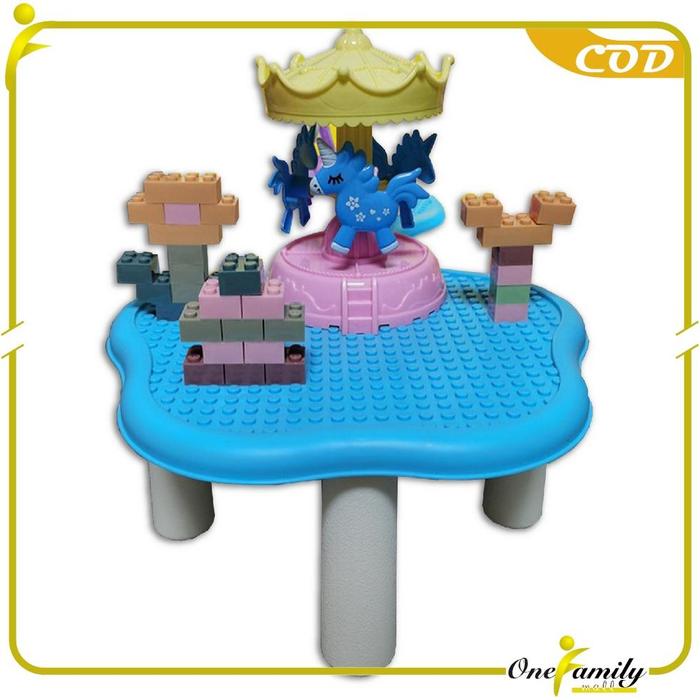 Gambar Mainan Balok Susun Theme Park Mini Set Meja Building Block Mainan - KUDA dari Setiabudicrew undefined Tokopedia