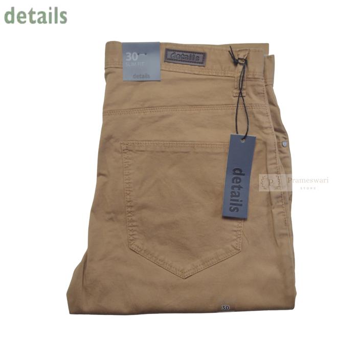 Gambar CELANA CHINO SLIMFIT PRIA DETAILS / Stretching Katun Twill Slim Fit - Coksu Stretch, 34 dari Prameswari Store ID undefined Tokopedia