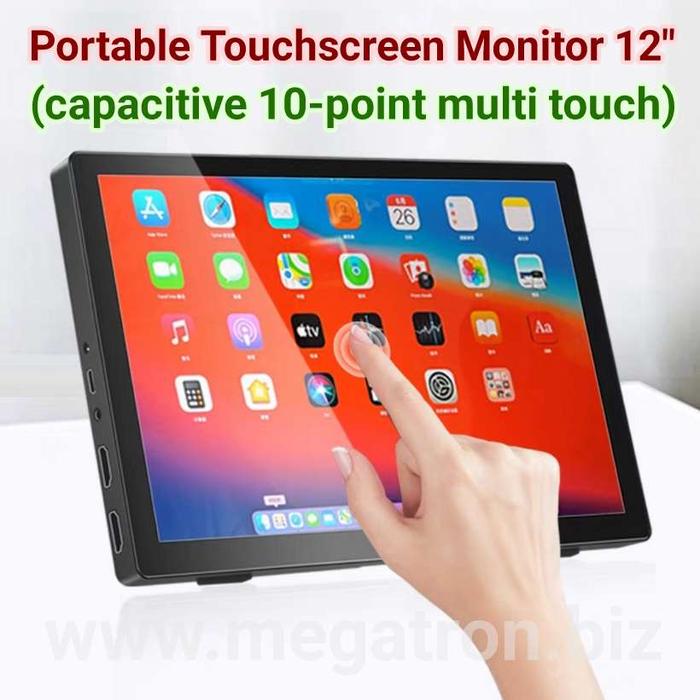 Jual Portable LED Touchscreen Monitor 12 inch (input: 2xHDMI) - multi