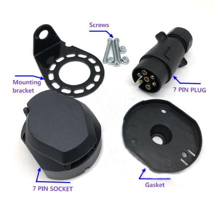 Gambar Konektor Soket Kabel Trailer - Gandengan Mobil 12V - 7 pin - Plastik dari HRC Gear undefined Tokopedia