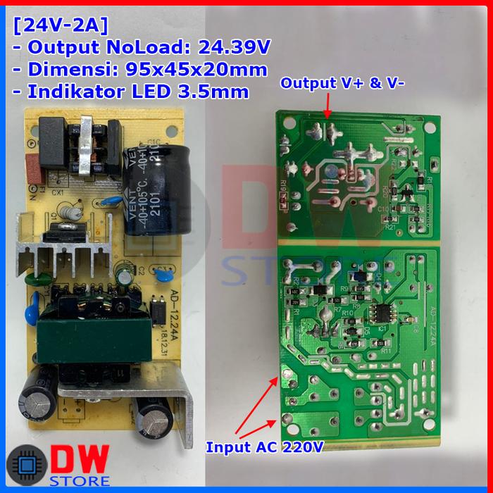 Gambar PCB Modul Adaptor Power Supply DC 24V 1A 1.5A 2A 3A 4A 5A 6A 7A 8A 10A - 24V-2A dari Toko-MIK undefined Tokopedia