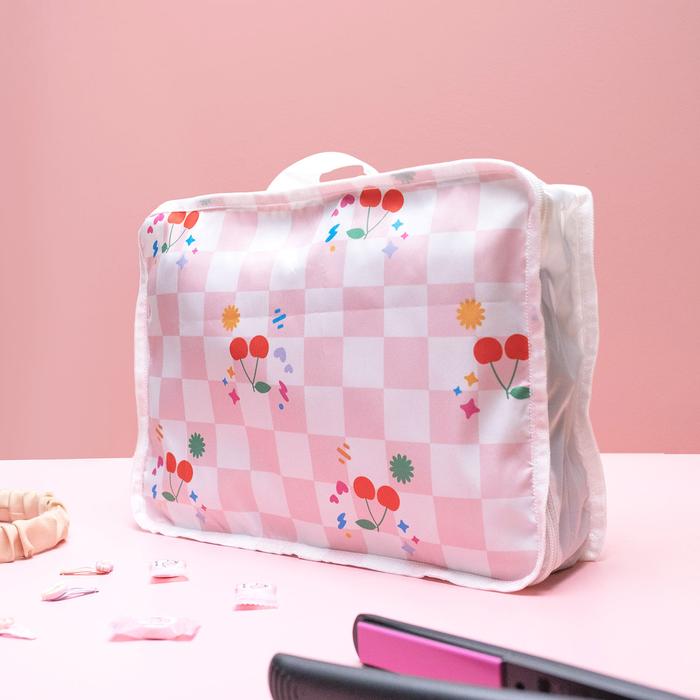 Gambar Travel Organizer - Pouch Travel Bag - Tas Penyimpanan - Hariku Studio - Cherry (Pink) dari Hariku Studio undefined Tokopedia