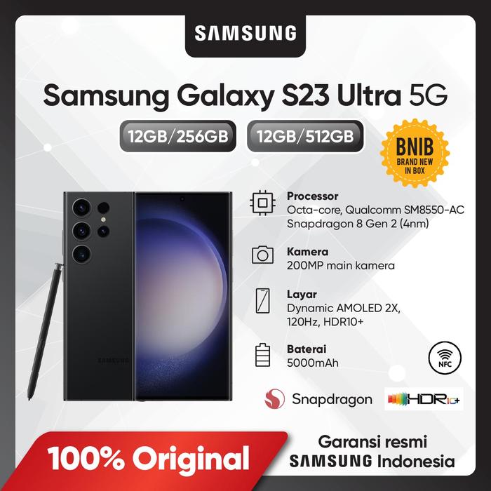 Samsung Galaxy S23 Ultra 5G 12/256GB 12GB/512GB Garansi Resmi SEIN  Lilac, 12/256GB di Samsung Store Mall Taman Anggrek Tokopedia