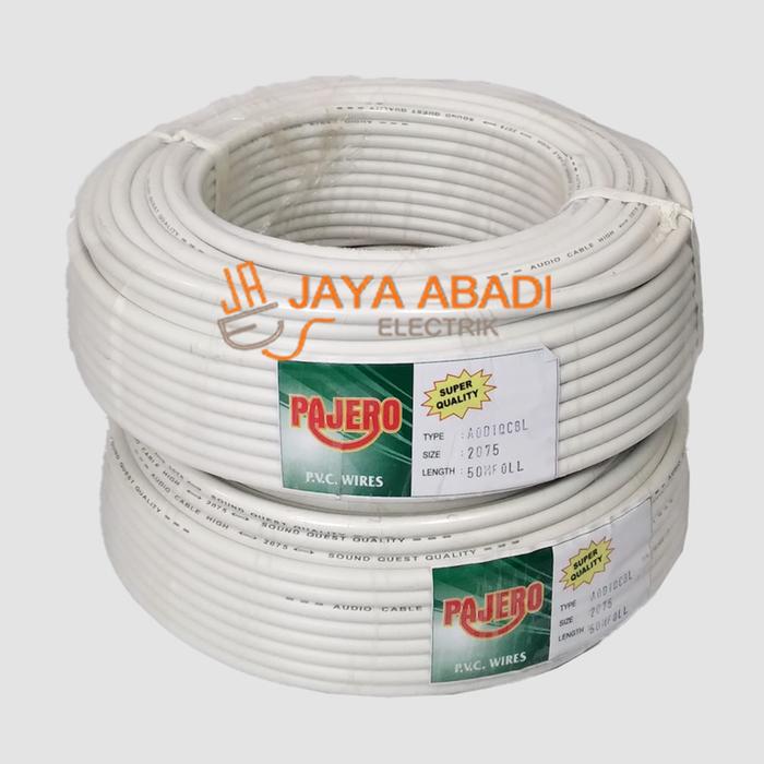 Gambar Kabel listrik serabut 2 x 0,75 per Rol(1 Rol 50m full) Hitam&Putih - Putih Pajero dari Jaya Abadi Electrik undefined Tokopedia