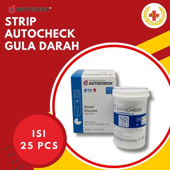 Gambar Tes strip Autocheck Gula darah dari Anugerah Medica Indonesia undefined Tokopedia