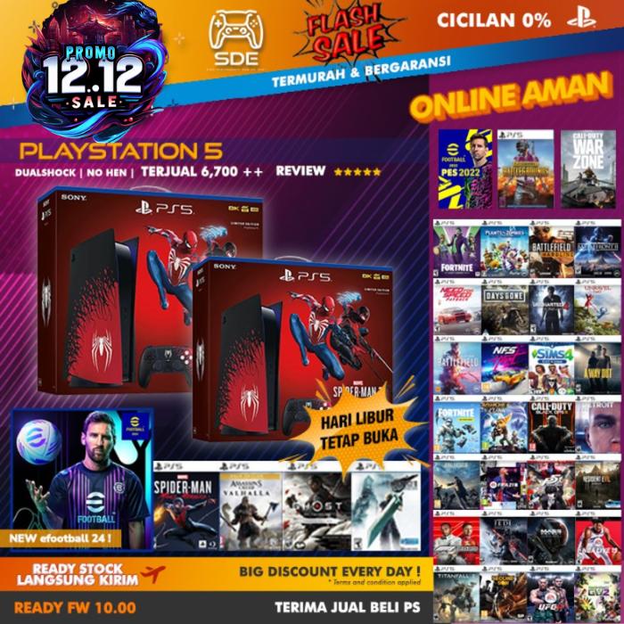 Gambar sony playstation slim 5 disc edition /Ps5 digital version free games - SLIM DISC TOKO, 4STICK+AB dari SWEETDREAMELECTRONIC_NEW undefined Tokopedia
